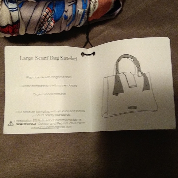 Adrienne Vittadini large scarf bag satchel - Picture 2 of 6